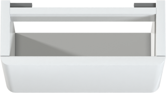 Storke Curvado meuble lave-mains suspendu 45 x 18 cm blanc brillant