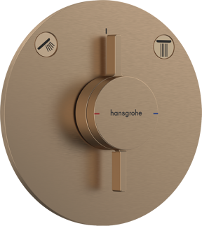Hansgrohe DuoTurn S inbouw mengkraan brushed bronze