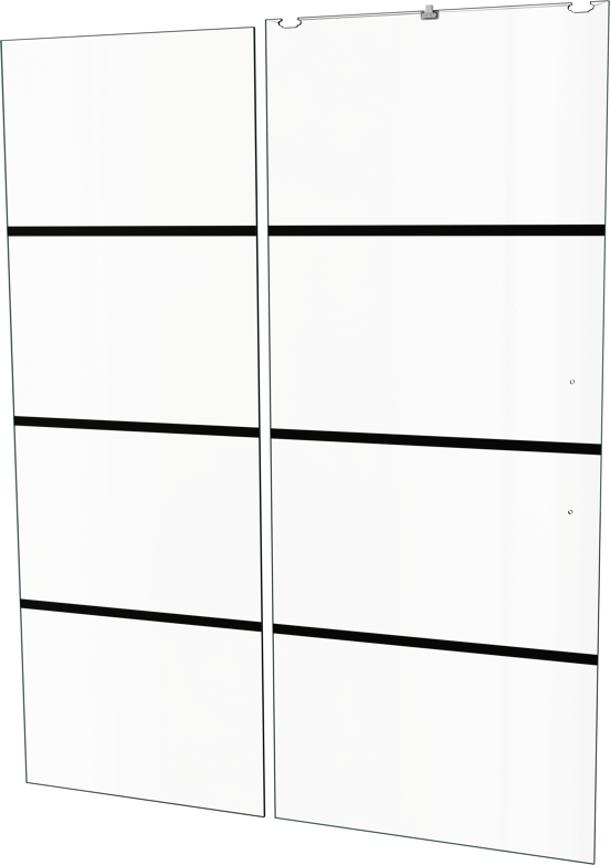 Balmani Senses Design Dusche Schiebetür Links 160 cm x 210 cm Lined Glas