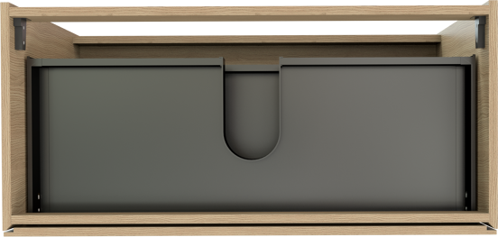 Storke Edge stehender Bad-Unterschrank 100 x 46 cm Eiche natur 3 Schubladen