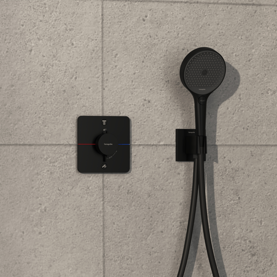 Hansgrohe Showerselect Comfort Q thermostat encastrable 2 sorties noir mat