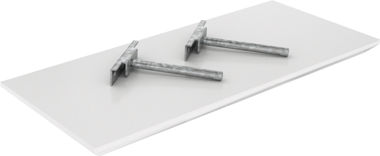 Storke Edge wandplank mat wit 40x16cm