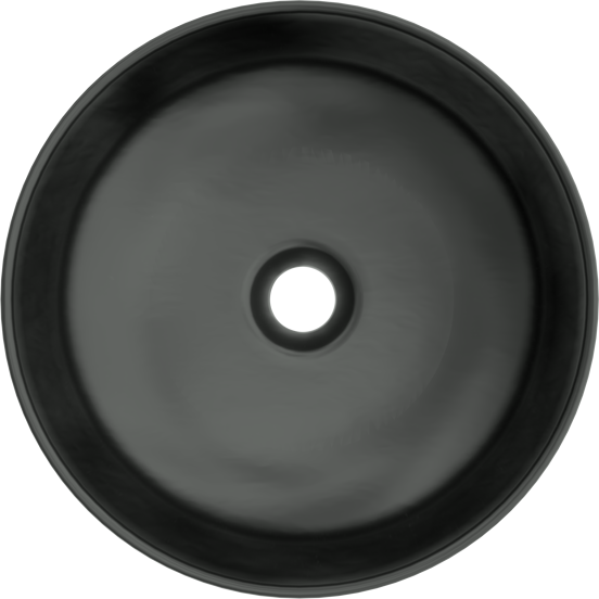 Luca Varess Perla vasque à poser porcelaine noir mat rond Ø 34 cm