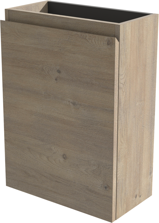 Linie Lado toiletmeubelset natuur eik met wastafel composietmarmer 40x22cm