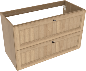 Balmani Lemon staande wastafelonderkast 120 x 55 cm verweerde eik 2 lades
