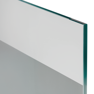 Balmani Modular douchewand helder glas met matte strook 136 x 200 cm