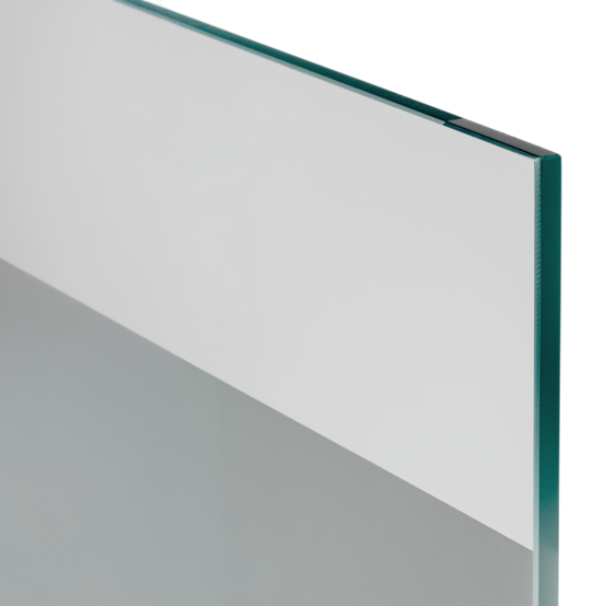 Balmani Modular Duschwand Glas: Klarglas mit mattiertem Streifen, 136 x 200 cm
