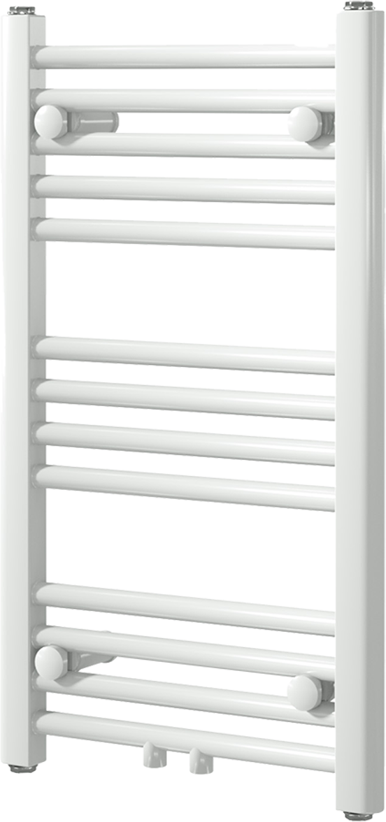 Vipera Kanza enkele handdoekradiator 40 x 70 cm centrale verwarming glanzend wit zij- en middenaansluiting 300W