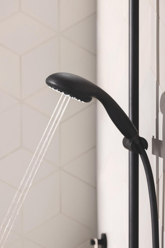 Grohe Vitalio Start set de douche de pluie robinet thermostatique noir mat