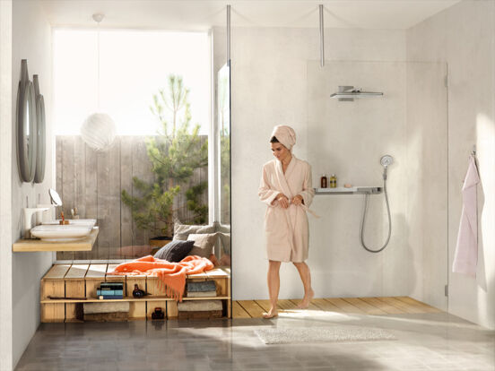 Hansgrohe Rainmaker Select 460 hoofddouche met muursteun ø46cm wit/chroom