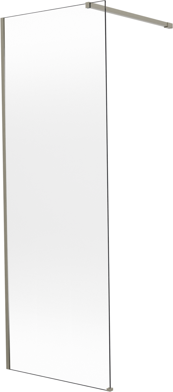 Balmani Modular douche à l'italienne: 80 x 200 cm, Permafrost, avec coating, Profil Gris pierre