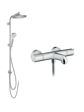 Hansgrohe Ecostat 1001 CL Badewannenarmatur: Thermostat-Armatur, Chrom glänzend