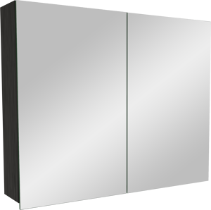 Balmani Lucida spiegelkast 90 x 72 cm zwart eiken