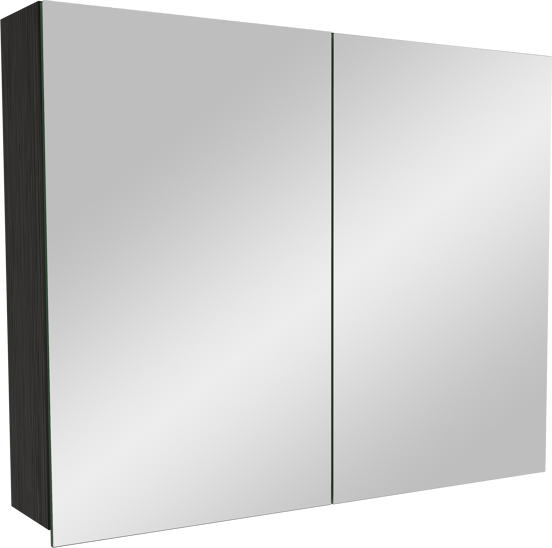 Balmani Lucida spiegelkast 90 x 72 cm zwarte eik