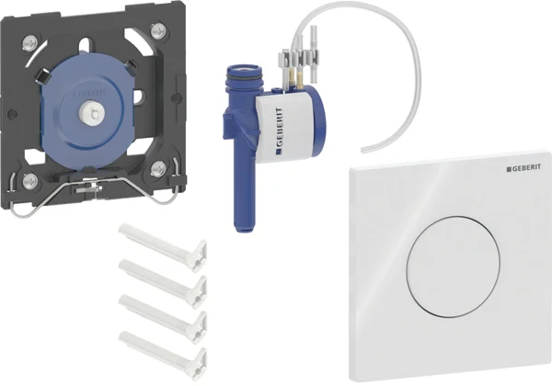 Geberit Sigma 01 plaque commande blanc brillant pour Duofix urinoir bâti-support