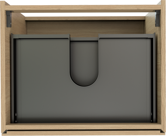 Storke Edge staande wastafelonderkast 65 x 52 cm natuur eik 3 lades