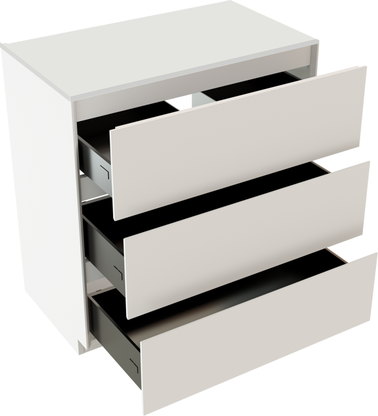 Storke Edge staand badkamermeubel 80 x 46 cm mat wit met Tavola enkel tablet in solid surface mat wit