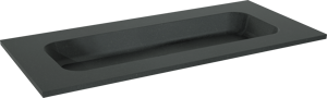 Balmani Tablo Arcato enkele wastafel voor 2 kraangaten verzoete graniet 120 x 55 cm