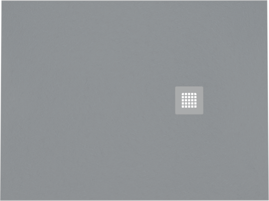 Balmani Vega douchebak 120 x 90 cm composietmarmer donkergrijs leisteenstructuur