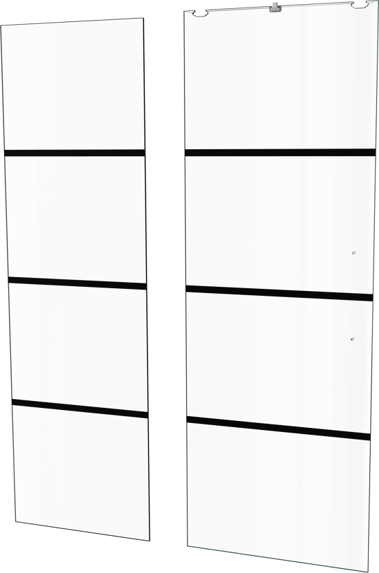 Balmani Senses Design Dusche Schiebetür Links 140 cm x 210 cm Lined Glas