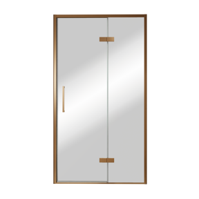 Balmani Senses Design porte pivotante à droite 120 cm x 210 cm verre Miroir Reflex, Profil Brushed Rosegold