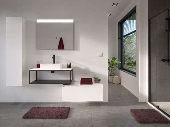 Storke Edge Modulo meuble sous-lavabo suspendu 75 x 48 cm blanc mat 1 tiroir
