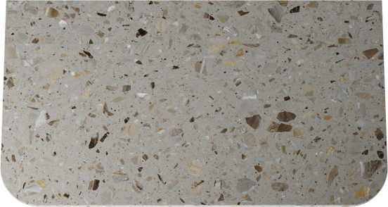 Balmani Moon enkel of dubbel wastafelblad terrazzo greige 100 x 55 cm