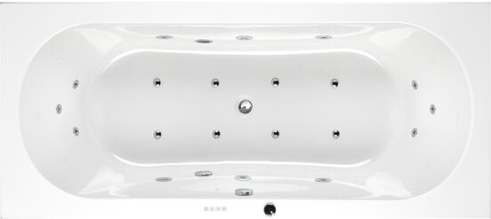Luca Varess Rosala Whirlpool: 180 x 80 cm, Acryl, Weiß glänzend