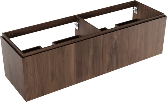 Balmani Eclips meuble sous-lavabo suspendu 180 x 55 cm Noyer américain 4 tiroirs