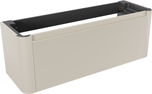 Storke Soft  hängendes möbelstück Waschtischunterschränke 140 x 46 cm Sand matt 2 Schubladen