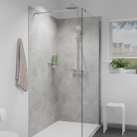 Linie Neptunus opbouw regendoucheset thermostatische kraan chroom