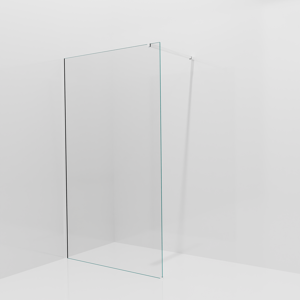 Balmani Modular douche à l'italienne: 120 x 200 cm, Verre transparent, Profil Chrome brillant