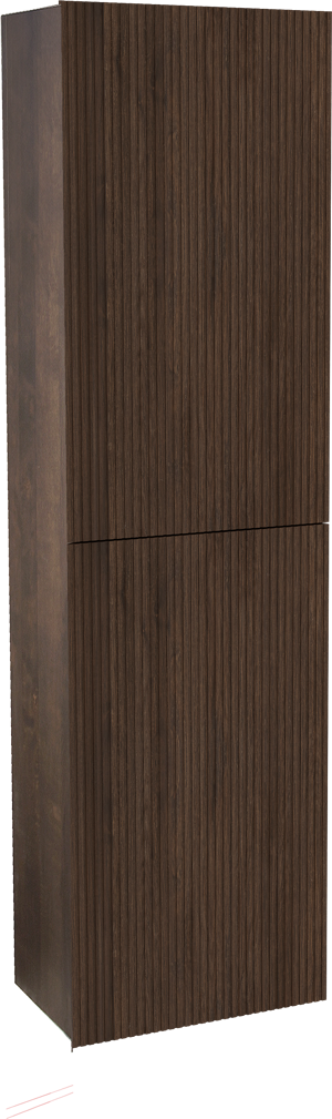 Balmani Forma zwevende badkamerkast gerookte eik 42 x 30 x 150 cm vert. sym. groef