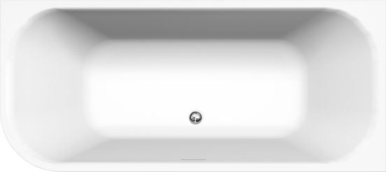 Luca Varess Mezzo tweepersoons hoekbad rechts 180 x 80 cm acryl mat wit