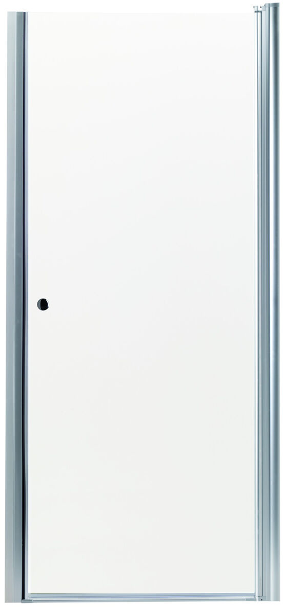 Luca Varess Cyrus porte pivotante 100 x 195 cm verre transparent profil aluminium mat 