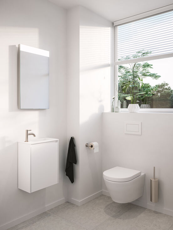 Storke Edge zwevende fonteinkast 40 x 22 cm mat wit