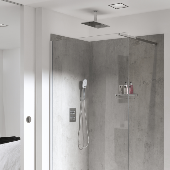 Blaufoss Smartbox de Luxe Thermostat-Duscharmatur: Unterputz, für 2 Verbraucher, Chrom glänzend