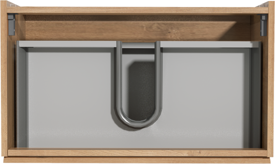 Storke Delta meuble sous-lavabo suspendu 80 x 48 cm chêne naturel 2 tiroirs