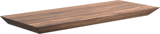Balmani Mitra étagère murale placage noyer 40 x 16 cm