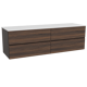 Storke Edge meuble salle de bains avec tablette pour vasques Tavola