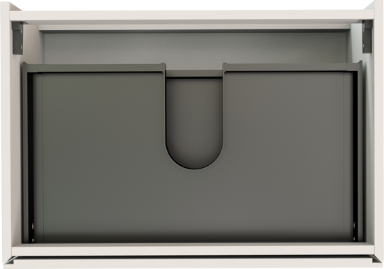 Storke Edge zwevende wastafelonderkast 75 x 52 cm mat wit 2 lades