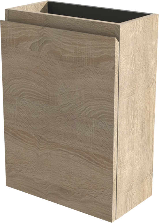 Linie Lado hängende Toilettenschrank 40 x 21 cm Eiche weiß