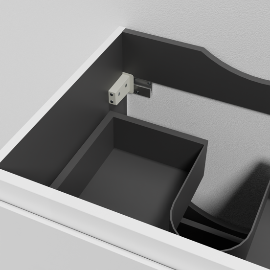 Linie Lado meuble sous-vasque suspendu 60 x 46 cm blanc mat 2 tiroirs