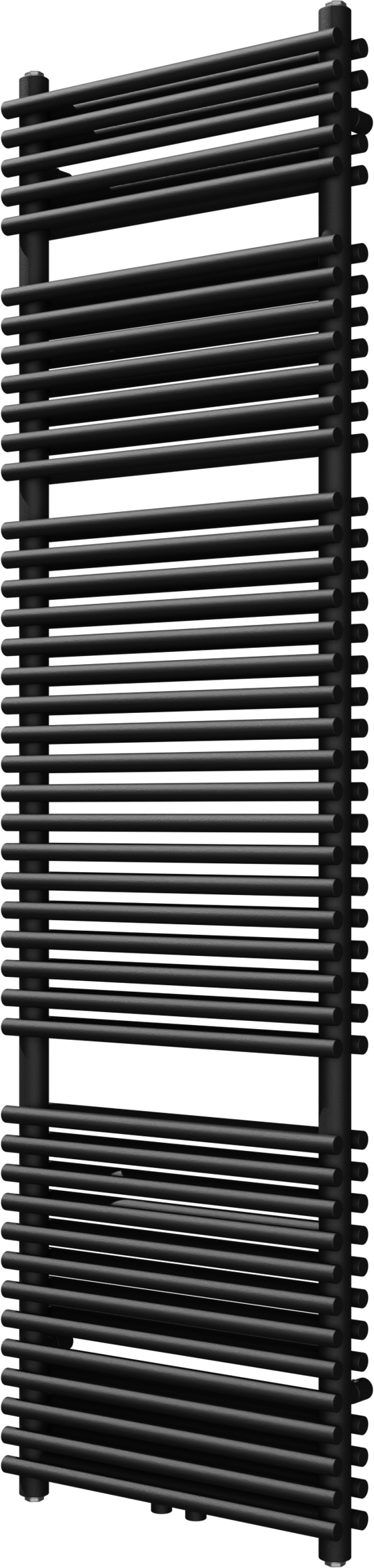 Vipera Alegria dubbele handdoekradiator 50 x 180 cm centrale verwarming mat zwart zij- en middenaansluiting 1.575W