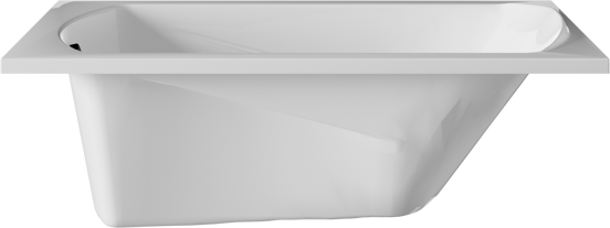 Linie Tessa Mini baignoire encastrable simple 120 x 70 cm acrylique blanc brillant