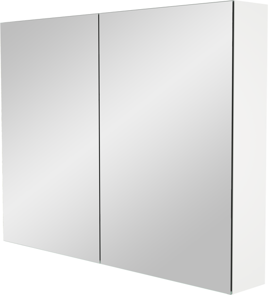Storke Reflecta Spiegelschrank Bad: 100 x 75 cm, Weiß matt