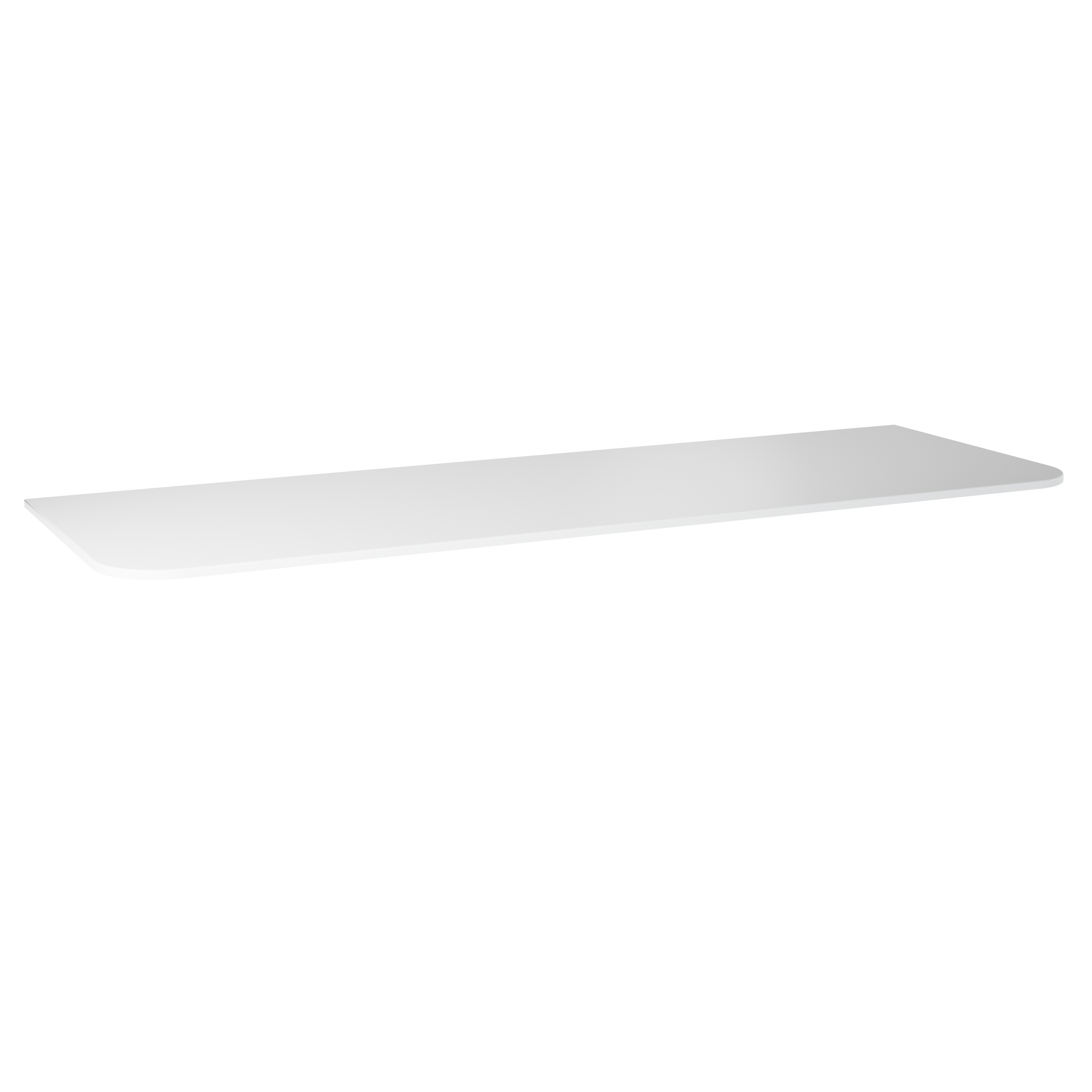 Balmani Moon Stretto enkel of dubbel wastafelblad mat witte Solid Surface 160 x 55 cm