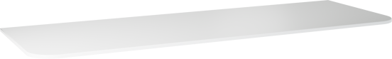 Balmani Moon tablette simple ou double Solid Surface blanc mat 160 x 55 cm