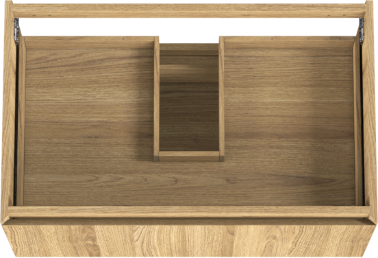 Balmani Idra zwevende wastafelonderkast 90 x 55 cm fineer naturel eiken 4 lades