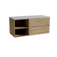 Storke Edge meuble salle de bains avec tablette pour vasques Tavola